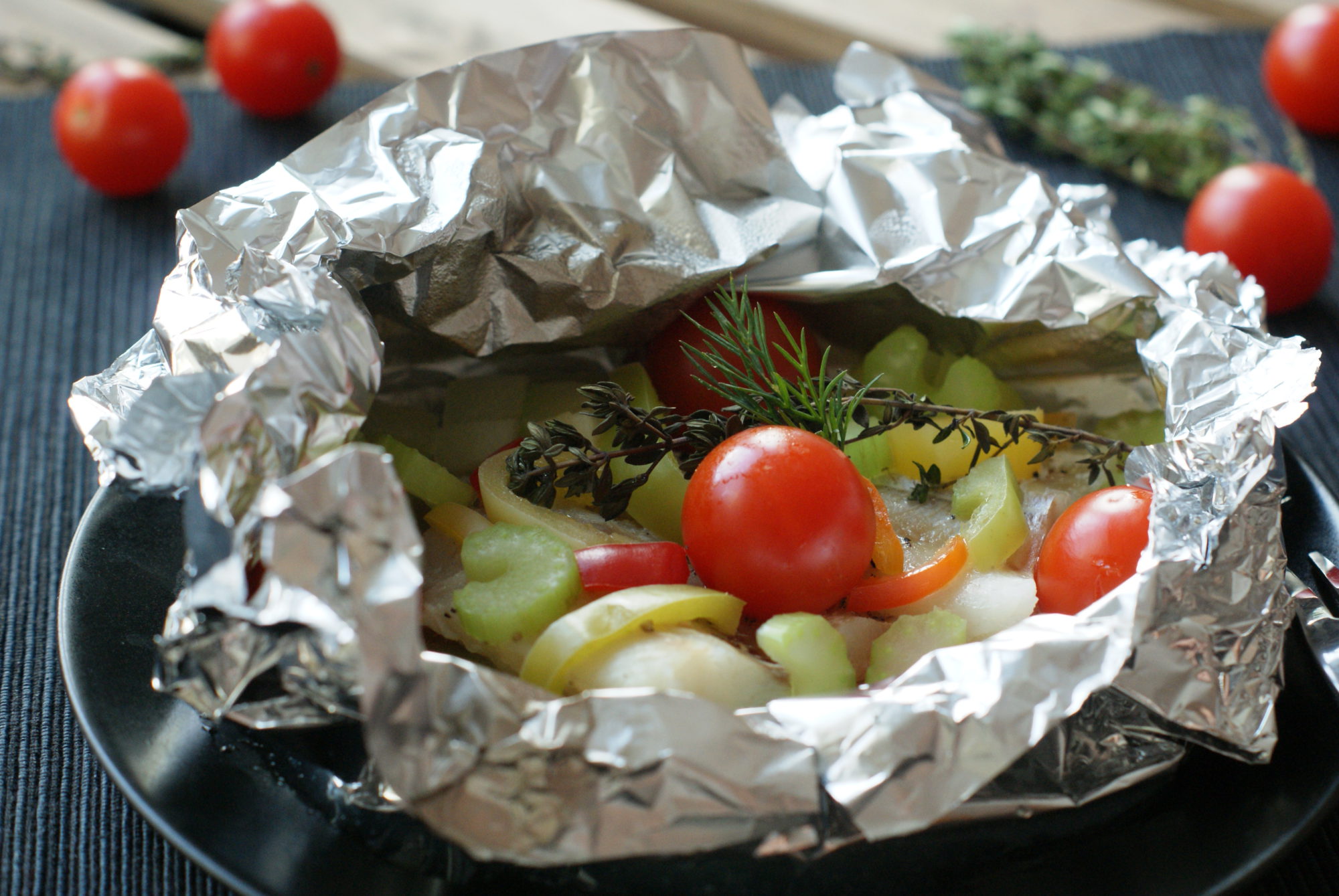 Запекания овощей в фольге